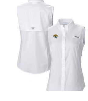 NFL Women's Columbia  Jacksonville Jaguars PFG Tamiami Omni-Shade Sleeveless Button-Up Shirt