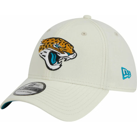 Jacksonville Jaguars New Era 39Thirty Classic White Flex Fit Hat