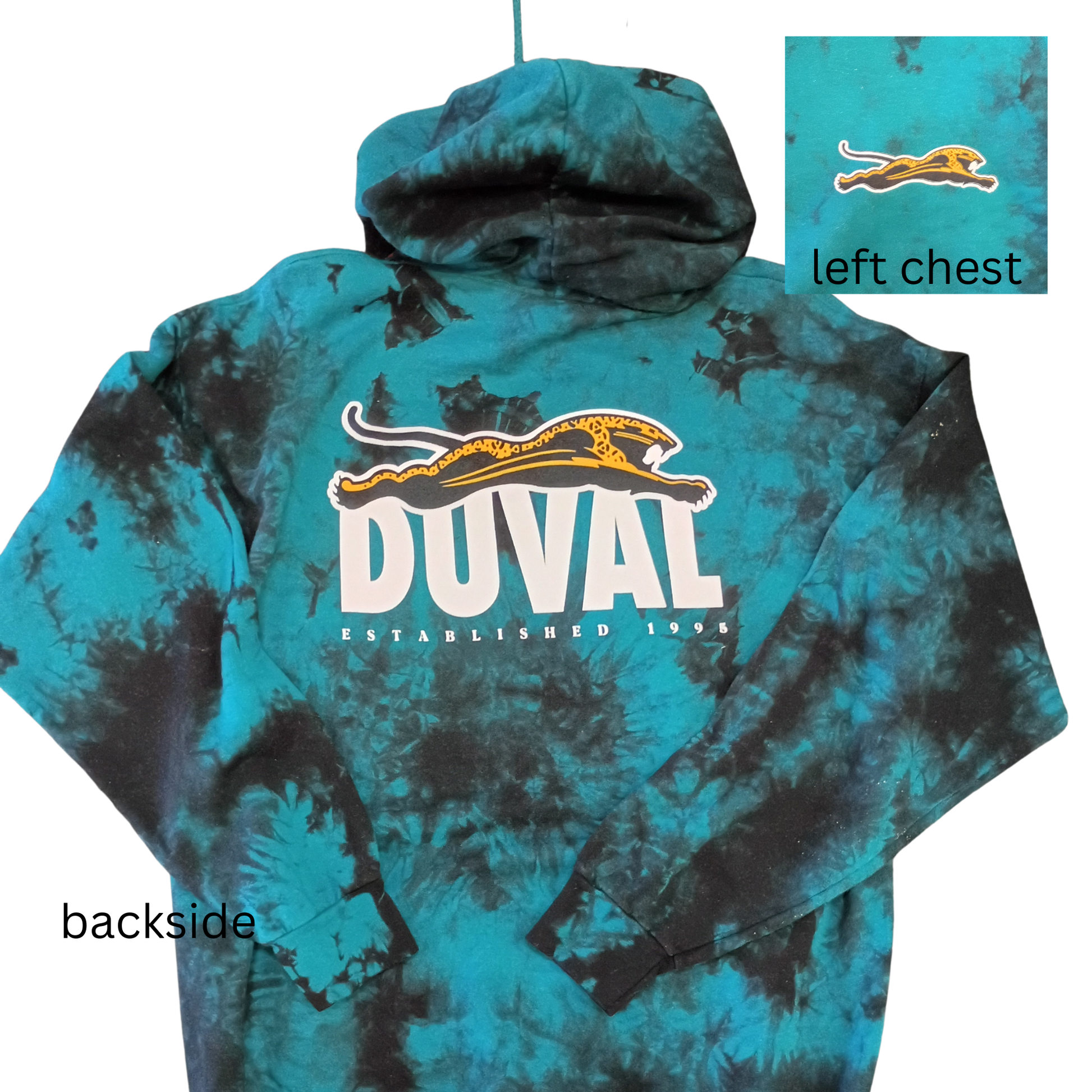 Jacksonville Leaping Duval Tye-Dye Hoodie