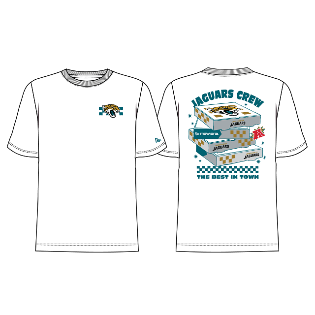 NFL Jacksonville Jaguars New Era Men's Jaguars Crew Back Graphic White T-Shirt