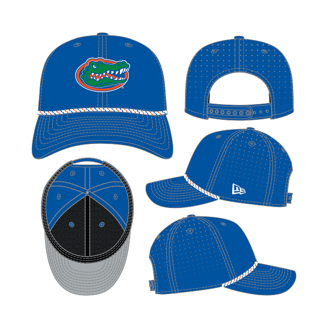 Florida Gators New Era 9SEVENTY Perforated Performance Royal Rope Hat