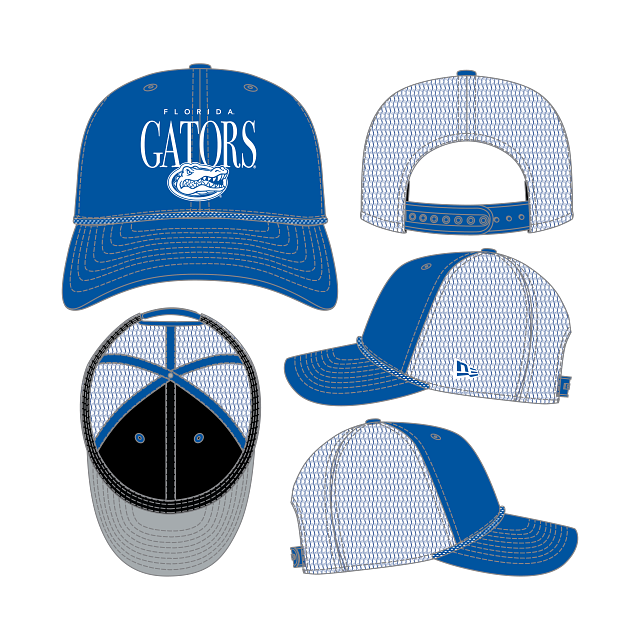 Florida Gators New Era 9SEVENTY Wordmark Royal Mesh Back Hat