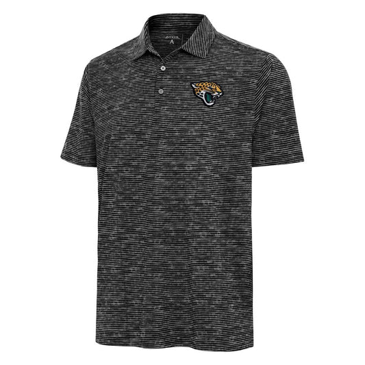 Jacksonville Jaguars Static Men's Antigua Heather Black Polo