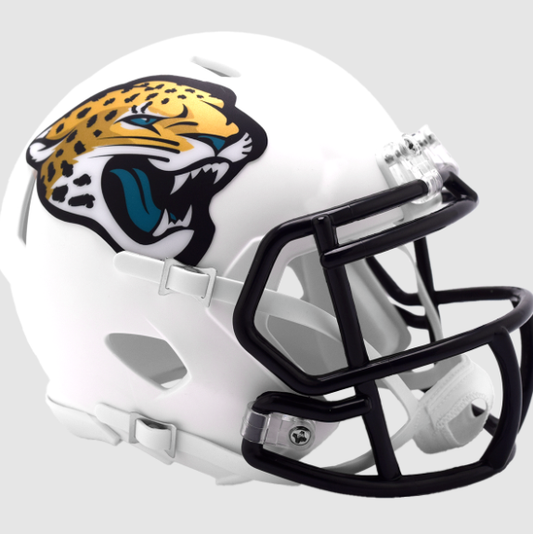 Jacksonville Jaguars Riddell 2024 On Field Alternate Mini Speed Helmet - White