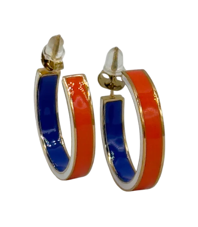 University of Florida Gators Color Shout Orange/Blue Hoop Earrings - officially licensed fan gear