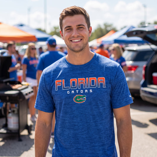 Florida Gators Colosseum men's Consistency tee worn at a tailgate