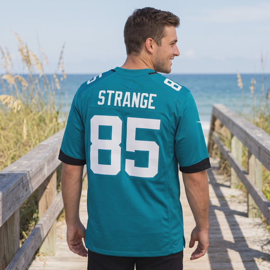 Brenton Strange #85 Jaguars jersey - lifestyle video