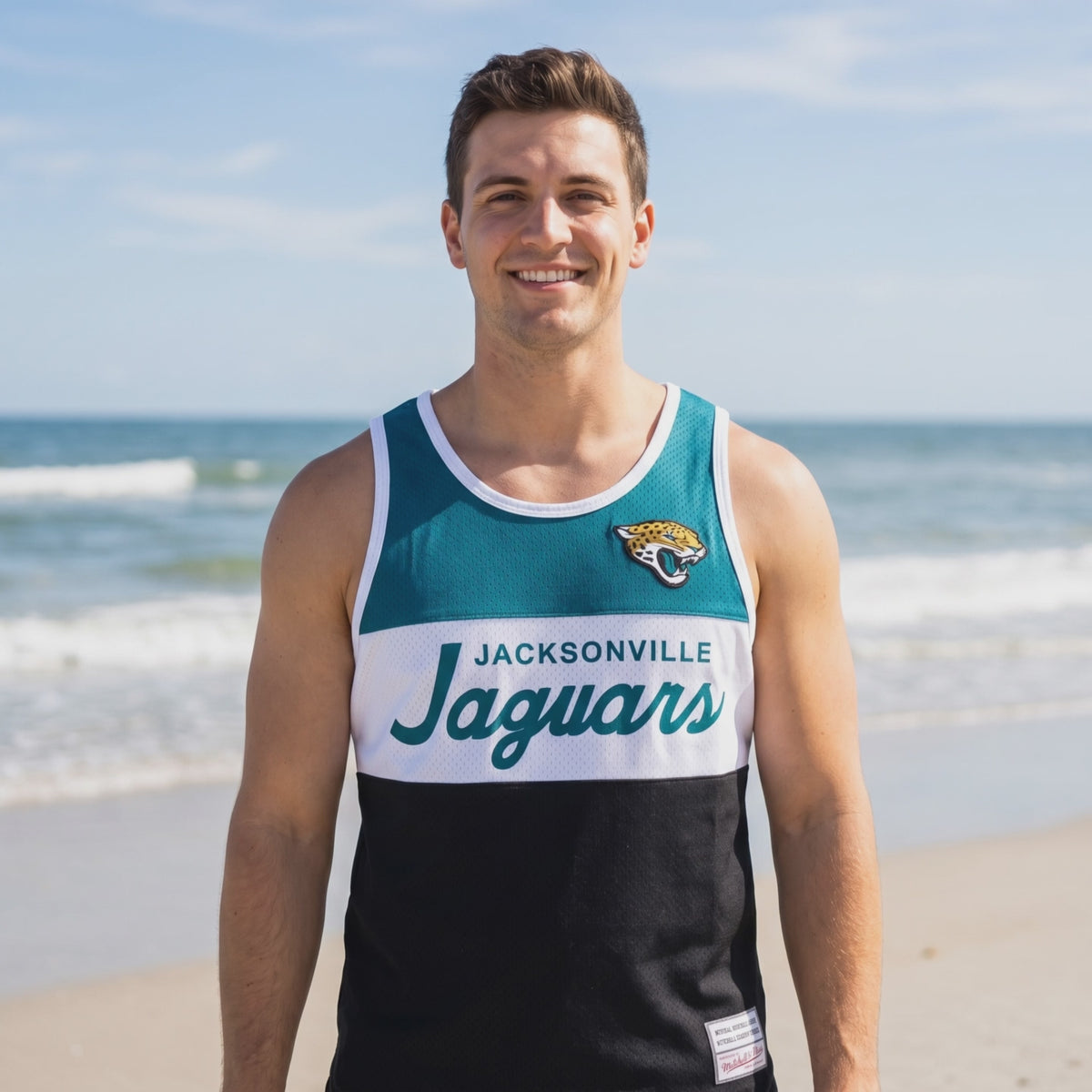 NFL Jacksonville Jaguars Mitchell & Ness Head Coach Tank Top - Black - lifestyle video