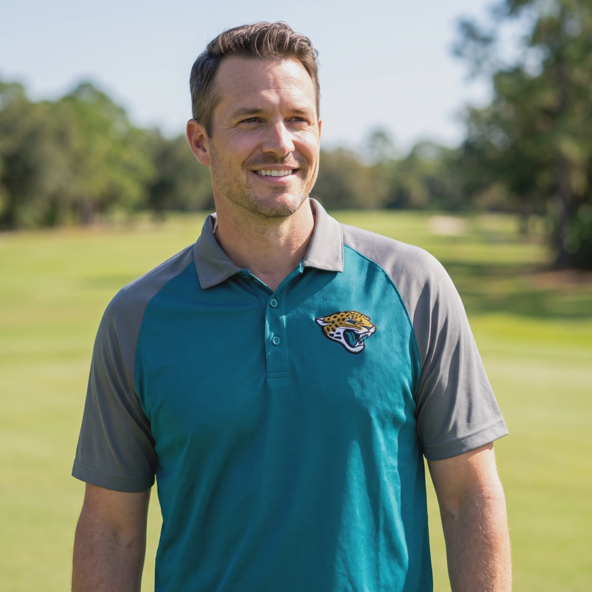 Jacksonville Jaguars Nova Teal/Grey Polo - lifestyle video