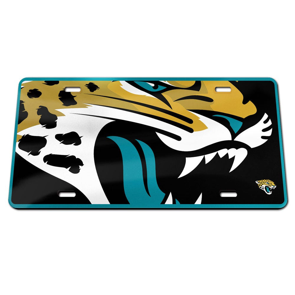 NFL Jacksonville Jaguars WinCraft MEGA Specialty Acrylic License Plate