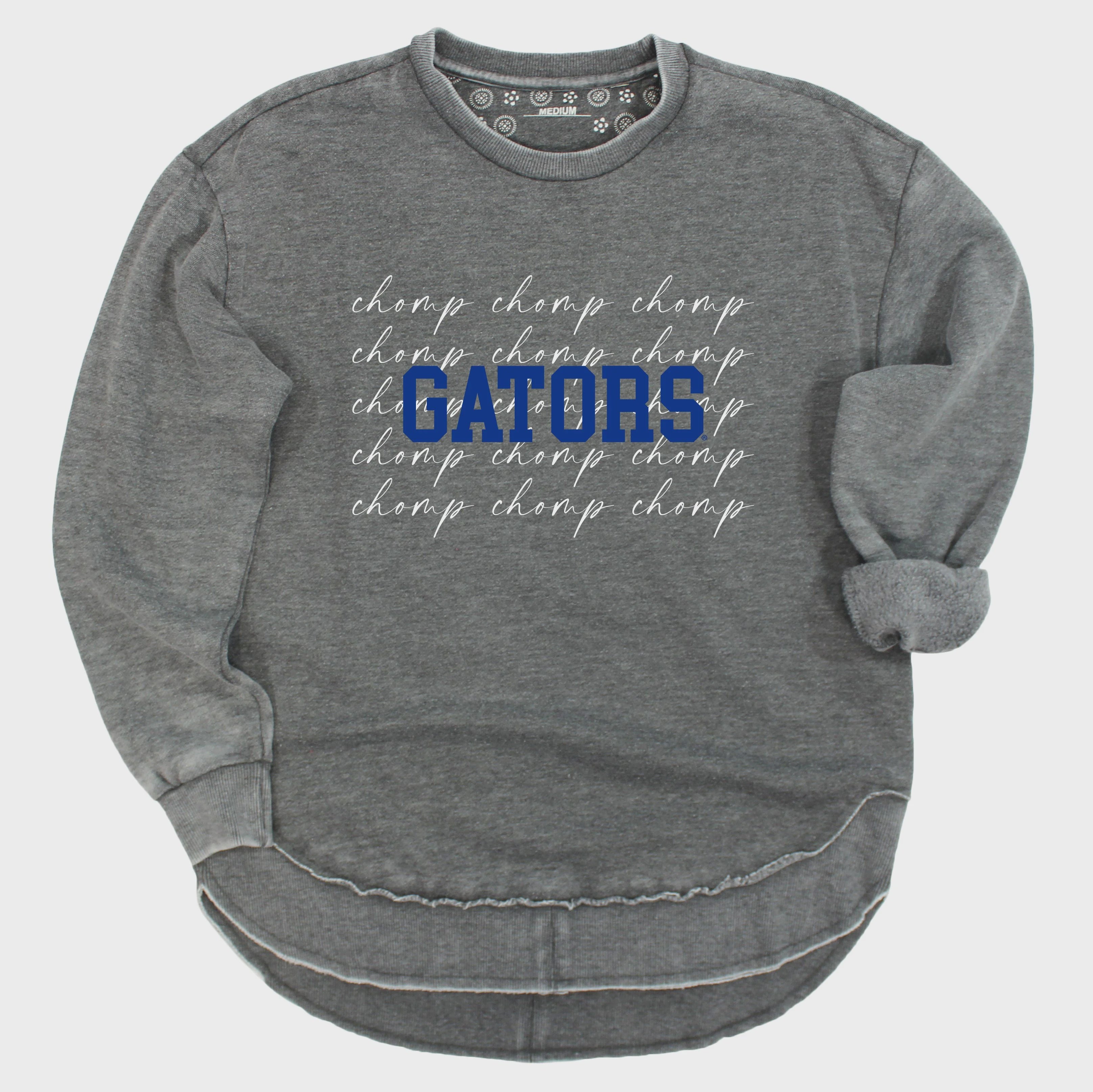 University Script University of Florida Gators College Script Poncho Fleece Crew in Char ...