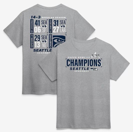 Seattle Seahawks Fanatics Super Bowl LX Champions Counting Points T-Shirt