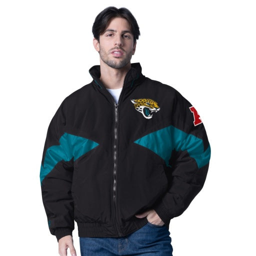 Jacksonville Jaguars  BOMBER POLY JACKET Black & Teal