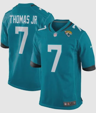 Jacksonville Jaguars Men's Brian Thomas Jr Nike Teal Player Game Jersey