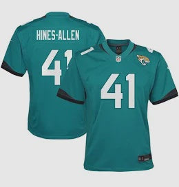 Youth Jacksonville Jaguars Josh Hines-Allen Nike Teal Game Jersey