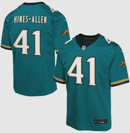 Youth Jacksonville Jaguars Josh Hines-Allen Nike Teal Alternate 2 Prowler Throwback Game Jersey