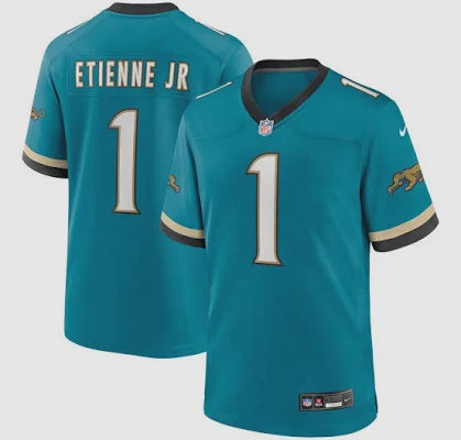 Jacksonville Jaguars Men's  Travis Etienne Jr Nike Teal Prowler Throwback Player Game Jersey