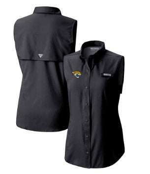 Jacksonville Jaguars Tamiami Omni-Shade Sleeveless Button-Up Shirt 