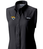 NFL Women's Columbia  Jacksonville Jaguars PFG Tamiami Omni-Shade Sleeveless Button-Up Shirt