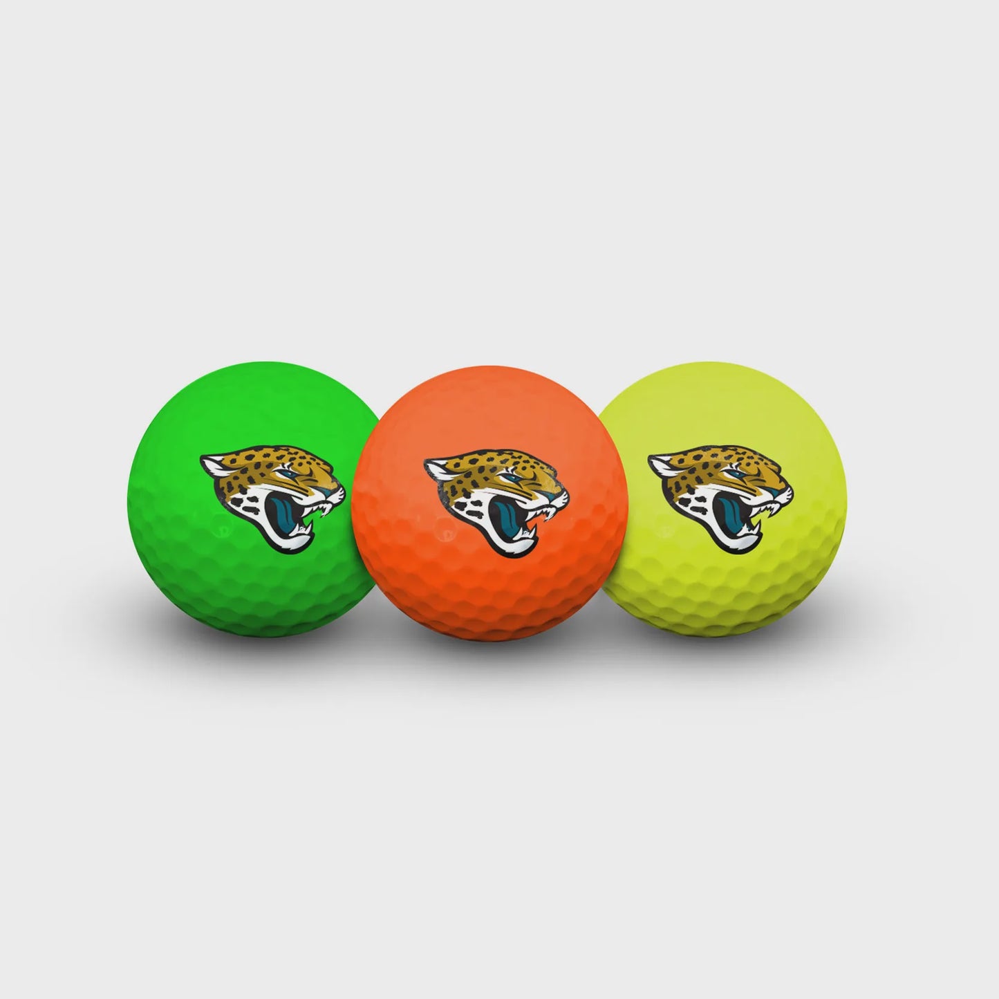 Jacksonville Jaguars 3 Golf Balls In Clamshell Neon