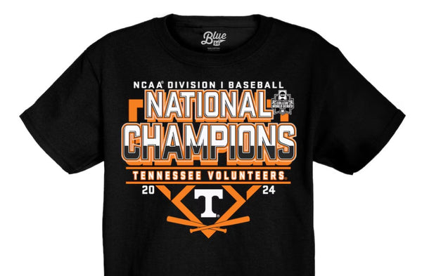 NCAA Men's Blue 84 Tennessee  Tennessee Volunteers 2024  College World Series Champions Schedule T-Shirt