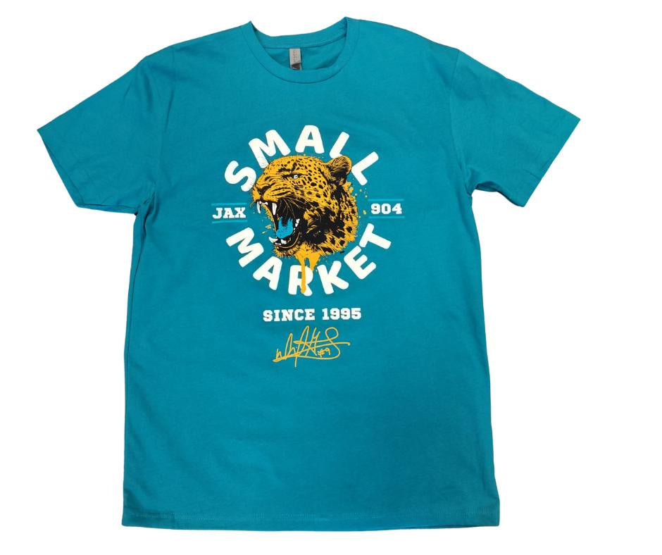David Garrard Signature Series Small Market Team Black/Teal Tie-Dye Short Sleeve - officially licensed fan gear