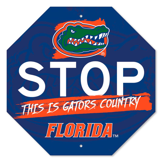 NCAA Florida Gators Logo Brands Sign Stop Flat