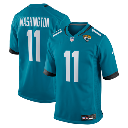 Parker Washington Jacksonville Jaguars Nike Game Jersey, teal, number 11