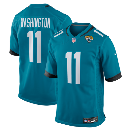 Parker Washington Jacksonville Jaguars Nike Game Jersey, teal, number 11