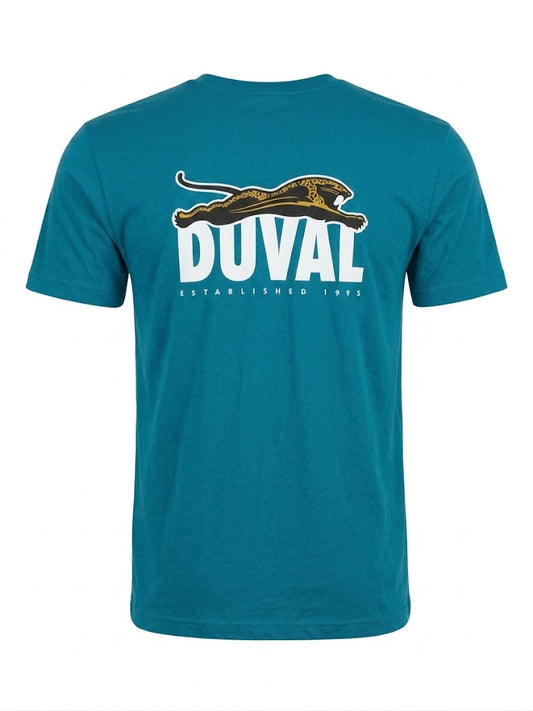 GenJag Jacksonville Jaguars 1995 Leaping Jaguar Teal Men's Tee