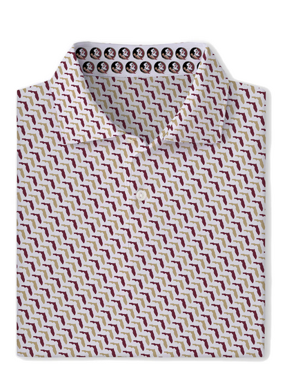 FSU Garnet & Gold State Pride Polo - Warner Safari