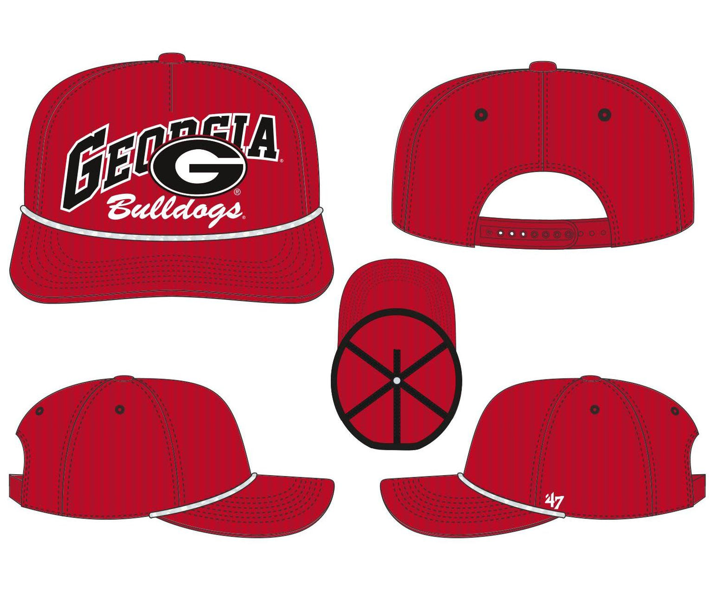 NCAA Georgia Bulldogs '47 Brand Trendy Glitter Hitch Red Hat