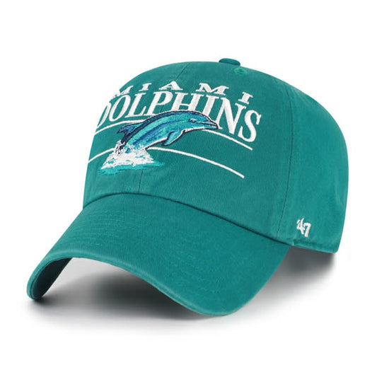 NFL Miami Dolphins '47 Brand KO Graphic Clean Up Teal Hat