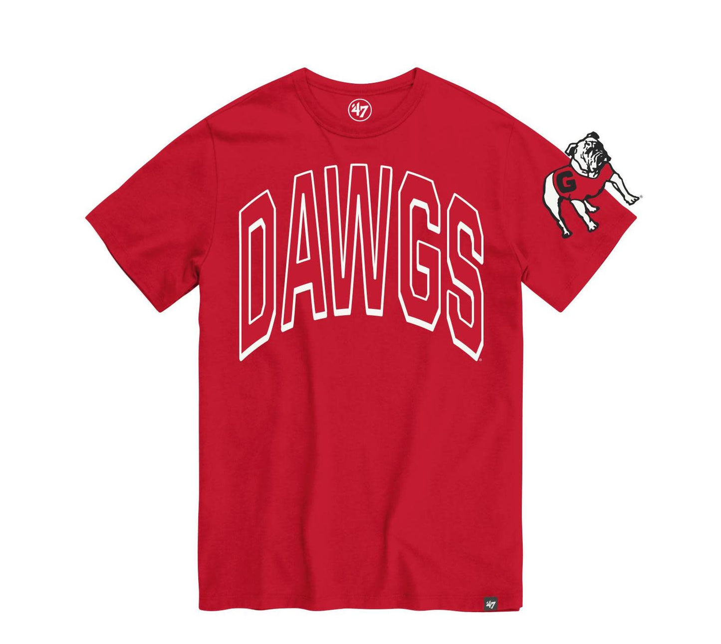 NCAA Georgia Bulldogs '47 Brand Call Out Franklin Red Tee