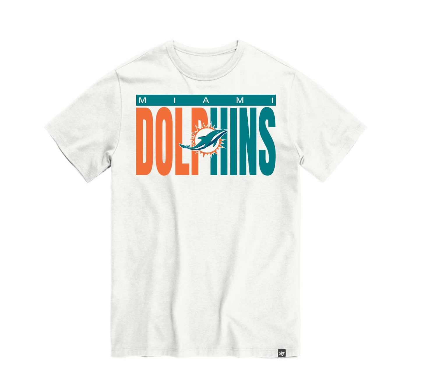 NFL Miami Dolphins '47 Brand Half Block Text Franklin Sandstone Tee