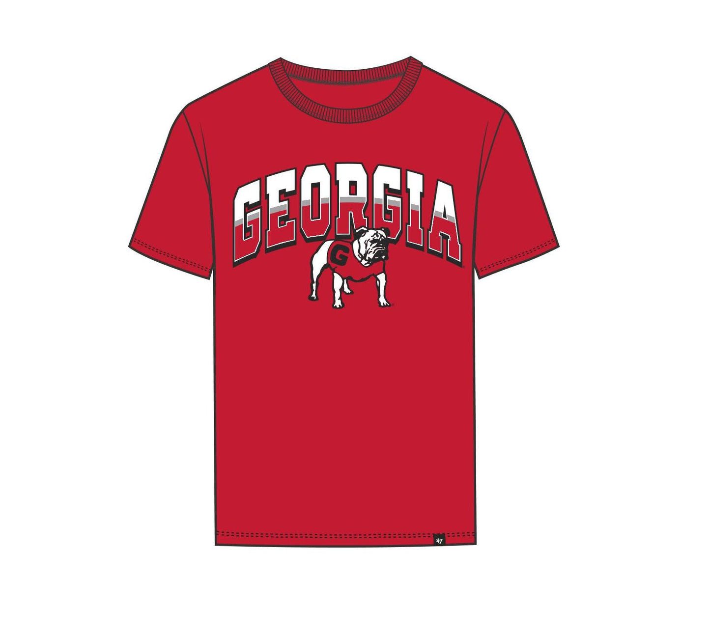 NCAA Georgia Bulldogs '47 Brand Tune Sing Franklin Red Tee