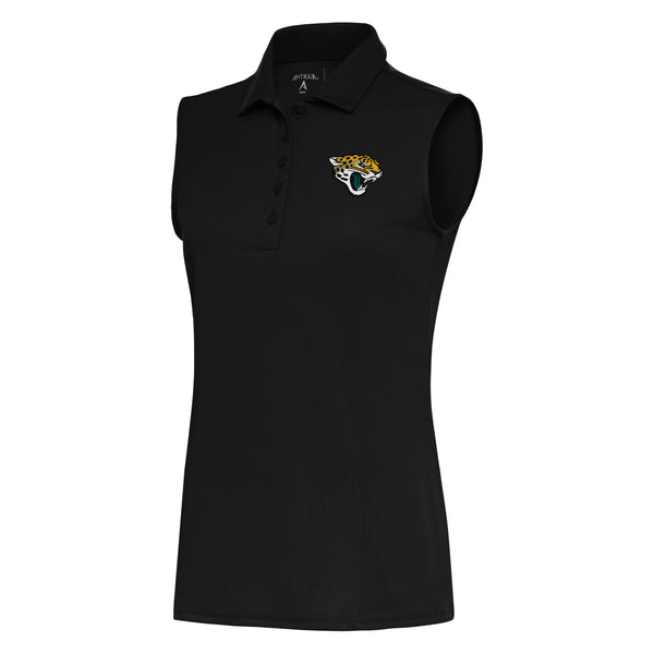 NFL Jacksonville Jaguars Ladies Antique Black Sleeveless polo