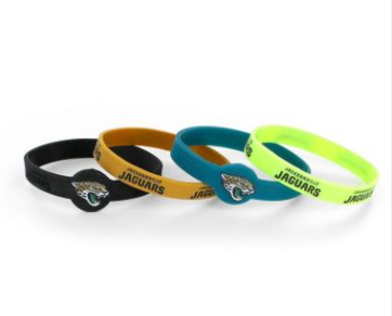 NFL Jacksonville Jaguars Silicone Bracelets (4-PACK)