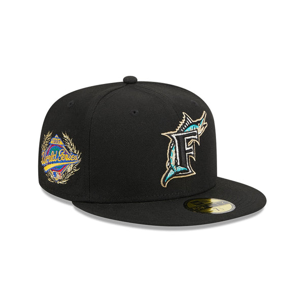 MLB Florida Marlins World Series Black Wool 59FIFTY Fitted