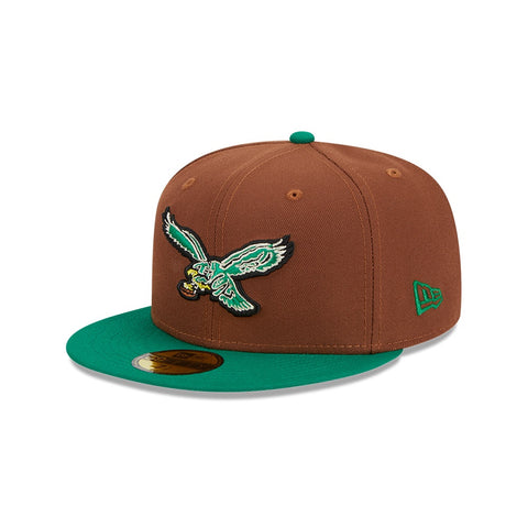 Philadelphia Eagles New Era Throwback Brown Harvest 59Fifty Fitted Hat
