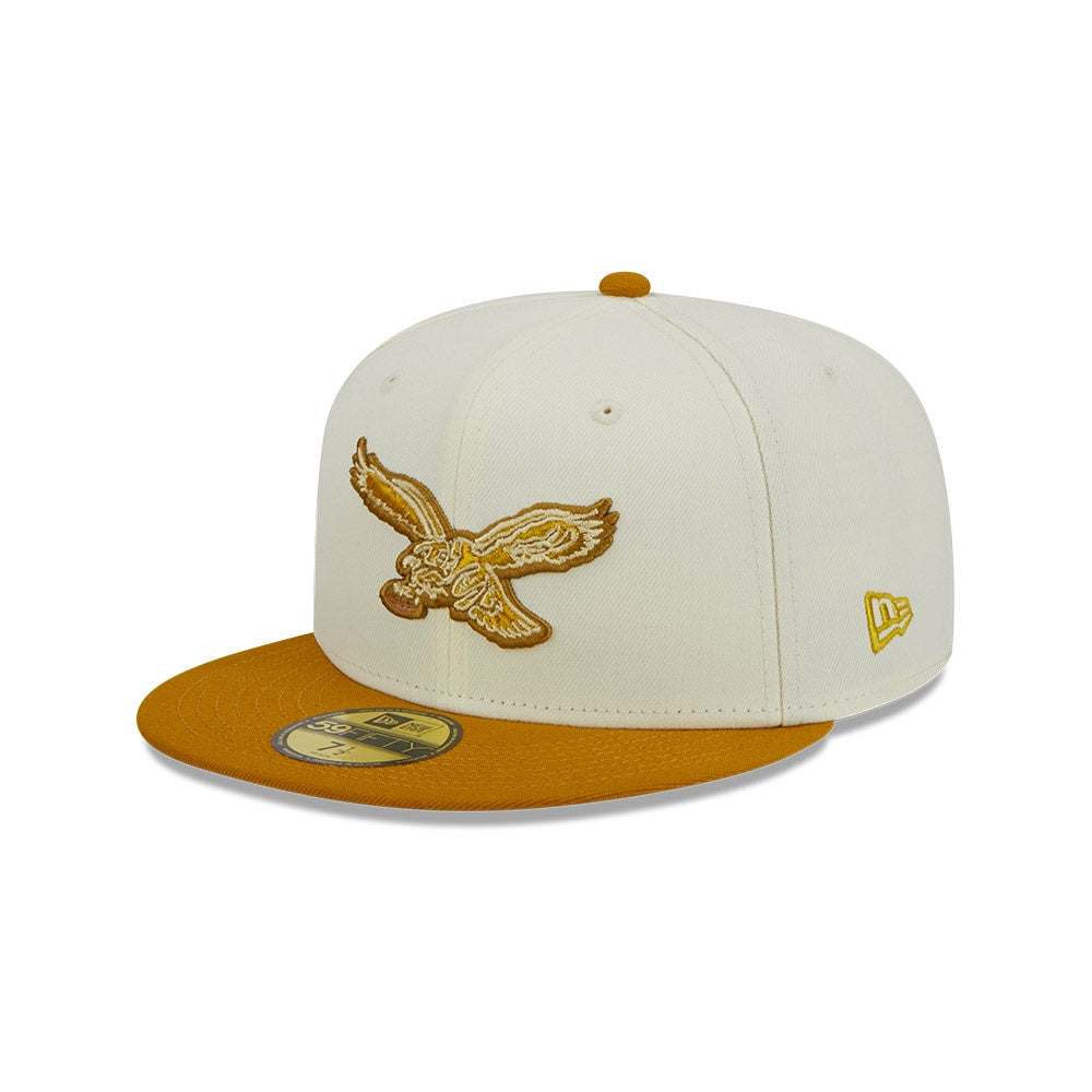 Philadelphia Eagles New Era City Icon Khaki 59Fifty Fitted Hat - officially licensed fan gear