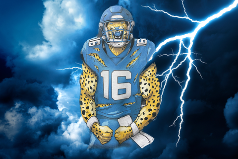NFL Jacksonville Jaguars TLaw Lightning Graphic tee