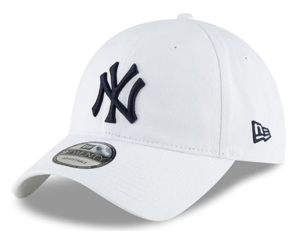MLB New York Yankees Men's New Era White Core Classic Secondary 9Twenty Adjustable Hat