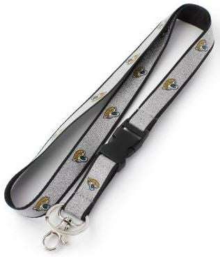 Jacksonville Jaguars Glitter Black Lanyard - officially licensed fan gear
