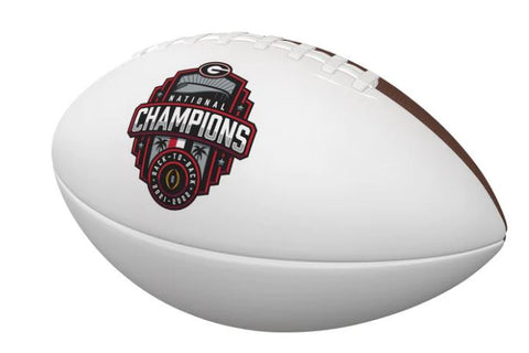 NCAA Georgia Bulldogs 2022 National Champions Full Size Autograph Football - Logo