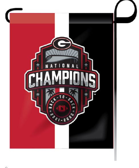 NCAA Georgia Garden Flag Back to Back National Champions
