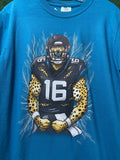 NFL Jacksonville Jaguars TLaw Jag Graphic Teal Tee