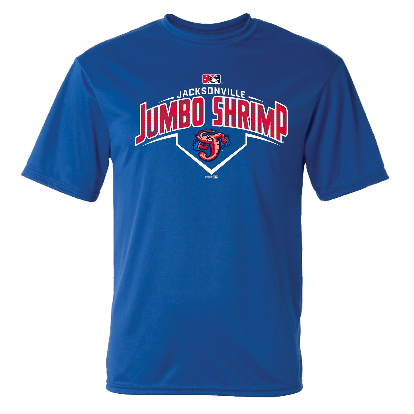 Jacksonville Jumbo Shrimp Royal Blue Performance Fabric Splinter T-Shirt