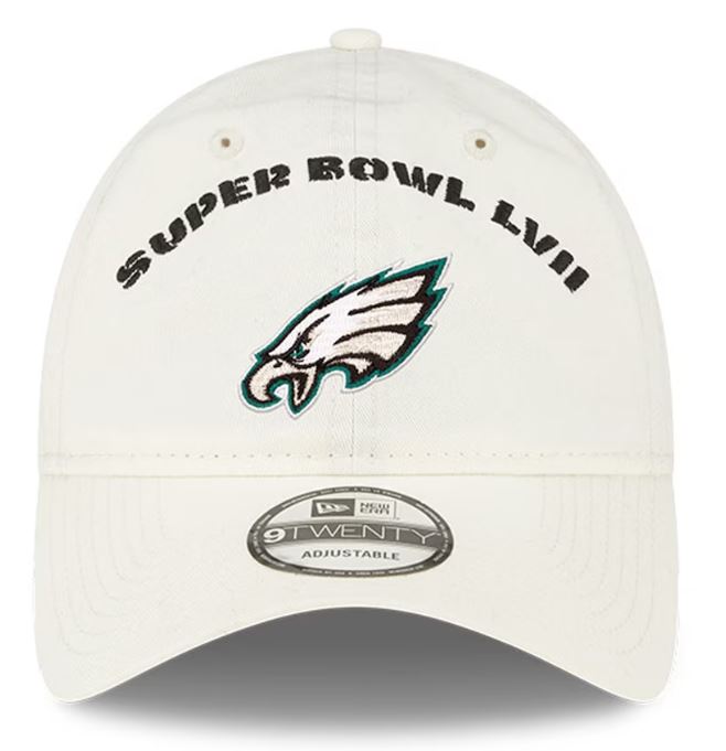 New Era Philadelphia Eagles Super Bowl LVII Participant Adjustable Hat -  White