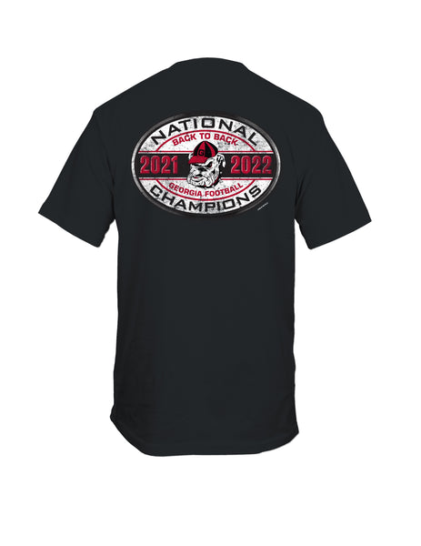 NCAA Georgia New World Graphics 2022 National Champions Oval T-Shirt - Black